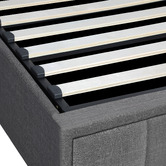 Living Fusion Grey Teo Gas Lift Storage Bed Frame