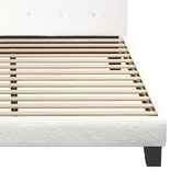 Living Fusion White Quiton Boucle Platform Bed