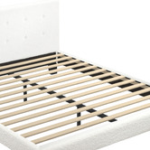 Living Fusion White Quiton Boucle Platform Bed