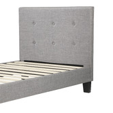 Living Fusion Grey Quiton Upholstered Platform Bed