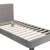 Living Fusion Grey Quiton Upholstered Platform Bed