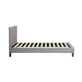 Living Fusion Grey Quiton Upholstered Platform Bed