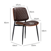 Living Fusion Suri Faux Leather Dining Chairs