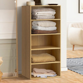 Living Fusion Natural Cassandra 5 Shelf Wardrobe