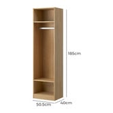Living Fusion Natural Cassandra 3 Shelf &amp; Hanging Wardrobe