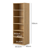 Living Fusion Natural Cassandra 6 Shelf Wardrobe
