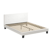 Living Fusion White Quiton Boucle Platform Bed