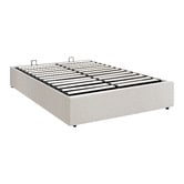 Living Fusion White Seraphine Boucle Gas Lift Bed Base