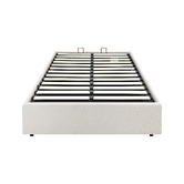 Living Fusion White Seraphine Boucle Gas Lift Bed Base