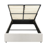 Living Fusion White Seraphine Boucle Gas Lift Bed Base