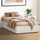 Living Fusion White Seraphine Boucle Gas Lift Bed Base