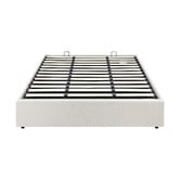 Living Fusion White Seraphine Boucle Gas Lift Bed Base