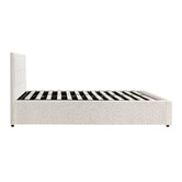 Living Fusion Reese Boucle Gas Lift Storage Bed Frame