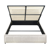 Living Fusion Reese Boucle Gas Lift Storage Bed Frame