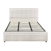 Living Fusion Reese Boucle Gas Lift Storage Bed Frame