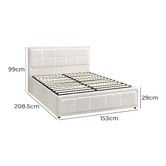 Living Fusion Reese Boucle Gas Lift Storage Bed Frame