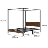 Living Fusion Victoria Canopy Bed Frame