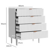 Living Fusion Ylona 4 Drawer Ribbed Chest