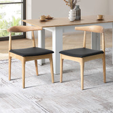 Living Fusion Banks Faux Leather Dining Chairs