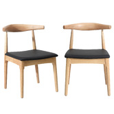 Living Fusion Banks Faux Leather Dining Chairs
