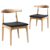 Living Fusion Banks Faux Leather Dining Chairs