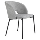 Living Fusion Grey Wilson Faux Linen Dining Chairs