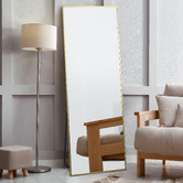 Living Fusion Amber Aluminium Floor Mirror