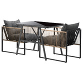 Living Fusion 2 Seater Hicks Outdoor Dining Table &amp; Chair Set