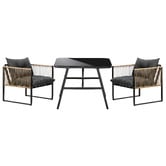 Living Fusion 2 Seater Hicks Outdoor Dining Table &amp; Chair Set