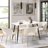 Living Fusion White Deacon Dining Table &amp; Chair Set