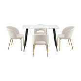 Living Fusion White Deacon Dining Table &amp; Chair Set