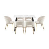 Living Fusion White Deacon Dining Table &amp; Chair Set