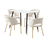 Living Fusion White Deacon Dining Table &amp; Chair Set