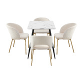 Living Fusion White Deacon Dining Table &amp; Chair Set