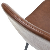 Living Fusion 4 Seater Mohsin Faux Leather Dining Table &amp; Chair Set
