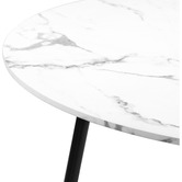 Living Fusion 4 Seater Mohsin Faux Leather Dining Table &amp; Chair Set