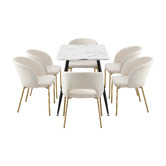 Living Fusion White Deacon Dining Table &amp; Chair Set