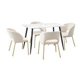 Living Fusion White Deacon Dining Table &amp; Chair Set