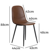 Living Fusion 4 Seater Mohsin Faux Leather Dining Table &amp; Chair Set