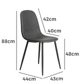 Living Fusion 4 Seater Mohsin Faux Leather Dining Table &amp; Chair Set