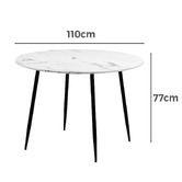 Living Fusion 4 Seater Mohsin Faux Leather Dining Table &amp; Chair Set