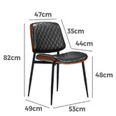 Living Fusion 4 Seater Niall Faux Leather Dining Table &amp; Chair Set