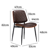 Living Fusion 4 Seater Niall Faux Leather Dining Table &amp; Chair Set