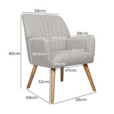 Living Fusion Elwine Rubberwood Armchair
