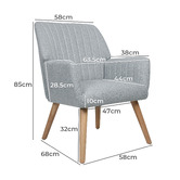 Living Fusion Elwine Rubberwood Armchair