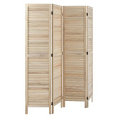 Living Fusion 4 Panel Kryvo Paulownia Wood Room Divider