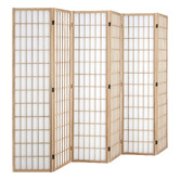 Living Fusion 6 Panel Elpeda Paulownia Wood Room Divider