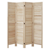 Living Fusion 4 Panel Kryvo Paulownia Wood Room Divider