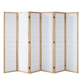 Living Fusion 6 Panel Elpeda Paulownia Wood Room Divider