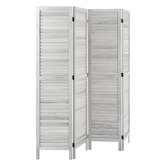 Living Fusion 4 Panel Kryvo Paulownia Wood Room Divider